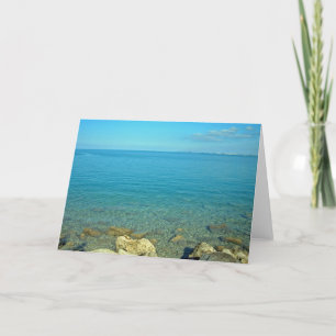 Tarjeta Aguas verdes azules de Bermudas