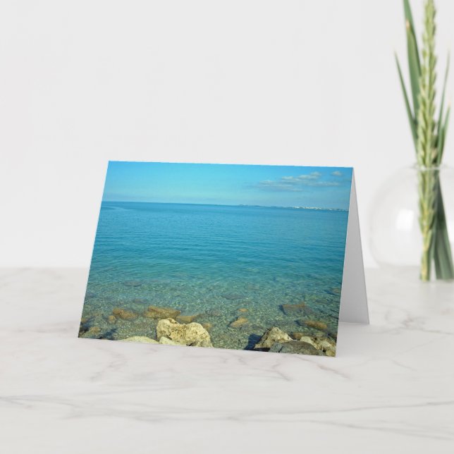 Tarjeta Aguas verdes azules de Bermudas (Anverso)