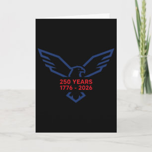 Tarjeta Águila 250 años 1776-2026 Cumpleaños 250 Minimalis