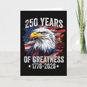 Tarjeta Águila 250 años americano 1776 2026 250 cumpleaños