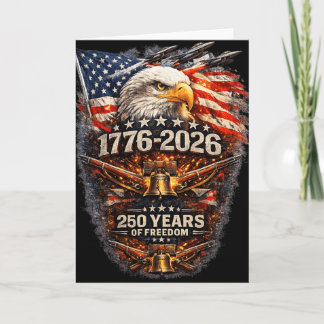 Tarjeta Águila 250 años de libertad patriota Ameri 1776-20
