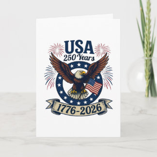 Tarjeta Águila Americana Patriótica 250 Años 1776-2026