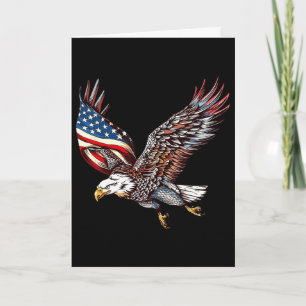Tarjeta Águila Bandera Americana 4 De Julio Regalos De Águ