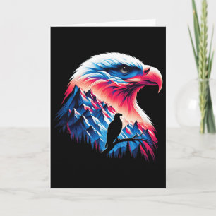 Tarjeta Águila calva bandera de EE. UU. 4 de julio concept