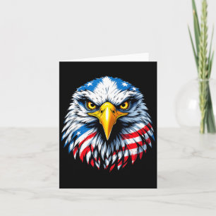 Tarjeta Águila Calva Bandera De Estados Unidos Patriótico 