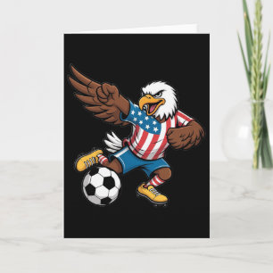 Tarjeta Águila calva divertida haciendo dabbing fútbol de 