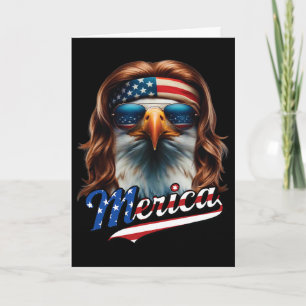 Tarjeta Águila calva Merica 4 de julio Mullet de águila di