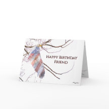 Águila calva patriótica Feliz Cumpleaños
