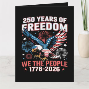 Tarjeta Águila de 250 años de libertad Aniversario 250 Est