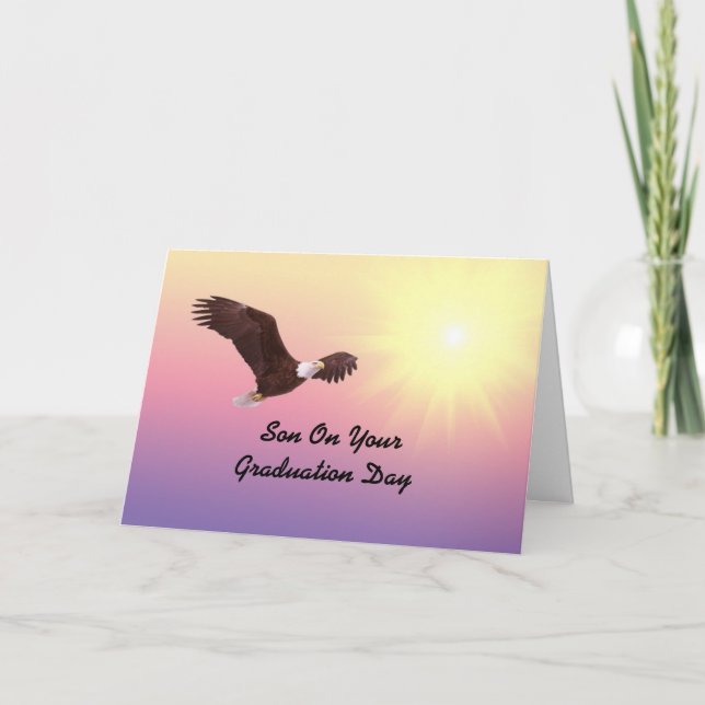Tarjeta Águila de graduación del hijo (Anverso)