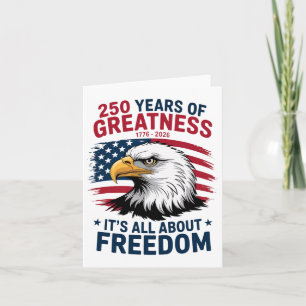 Tarjeta Águila Estadounidense - 250 Aniversario 4 De Julio