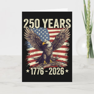 Tarjeta Águila estadounidense bandera de EE. UU. 250 Anive