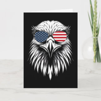 Tarjeta Águila genial bandera estadounidense de EE. UU. 4 
