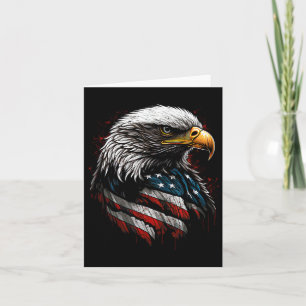 Tarjeta Águila Patriótica Bandera Estadounidense 4 De Juli