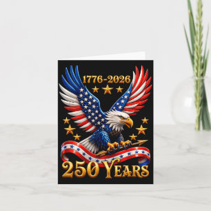 Tarjeta Águila patriótica de EE. UU. 250 Aniversario 250º