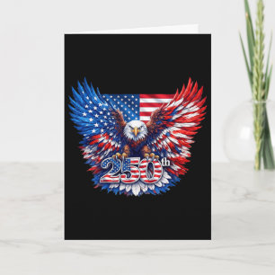 Tarjeta Águila patriótica del 250 aniversario Estados Unid