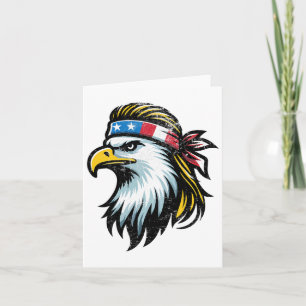 Tarjeta Águila Patriótica Usa Mullet Bandera Americana - 4