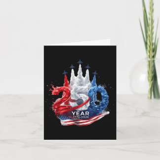 Tarjeta Águila Patriótica y Bandera 250 Años Americana 4 d
