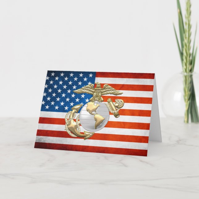 Tarjeta Águila USMC, Globe & Anchor (EGA) [3D] (Anverso)