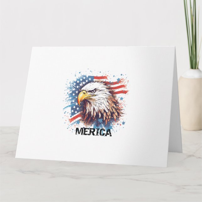 Tarjeta Águila vintage americana (Anverso)