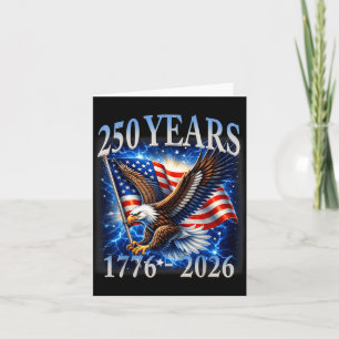Tarjeta Águila y Bandera 250 Años 1776-2026 Cumpleaños 250