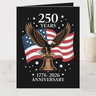 Tarjeta Águila y Bandera 250 Años de América 1776-2026