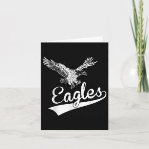 Tarjeta Águilas Vintage Volando Pájaro Inspirador 