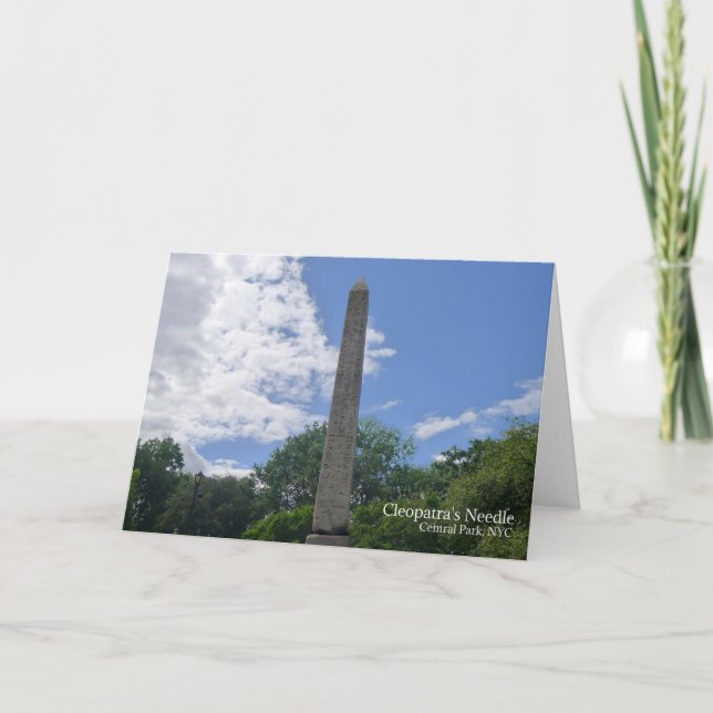 Tarjeta Aguja de Cleopatra, Central Park, NYC - (Anverso)