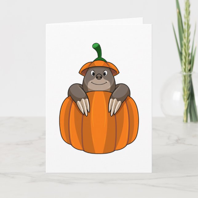 Tarjeta Agujero con calabaza (Anverso)