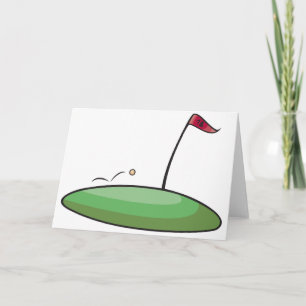 Tarjeta Agujero de Putting de Golf Green con Bandera 18