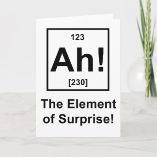 Tarjeta ¡Ah! El elemento de la sorpresa