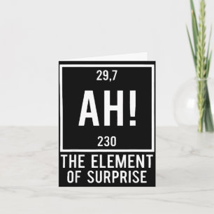 Tarjeta Ah el elemento de sorpresa chiste de química diver