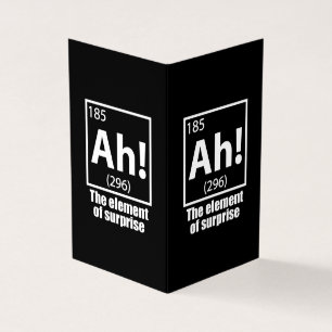 Tarjeta ¡Ah! El elemento del Chiste de la química sorpresi