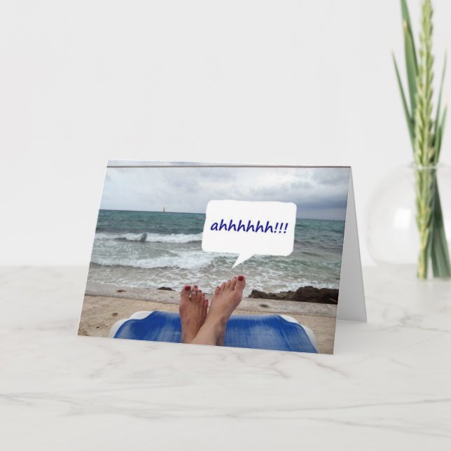 TARJETA AHHH, TIENES 50 AÑOS, ¿NO? ¡DISFRUTE! (Anverso)