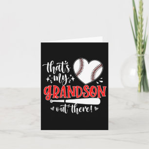 Tarjeta Ahí fuera mi nieto Abuela de béisbol