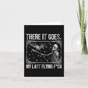 Tarjeta Ahí Va Mi Último Escrótono De Pie Volador Gracioso