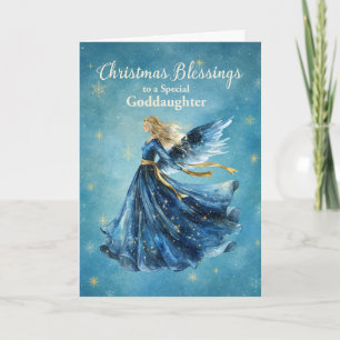 Tarjeta Ahijada Bendiciones de Navidad Ángel de la Luz