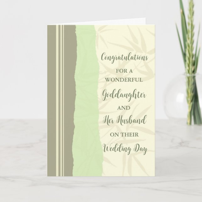 Tarjeta Ahijada y su esposo  Felicitaciones (Anverso)