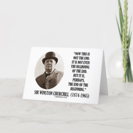 Tarjeta Ahora Este No Es El Fin (Cita De Winston Churchill