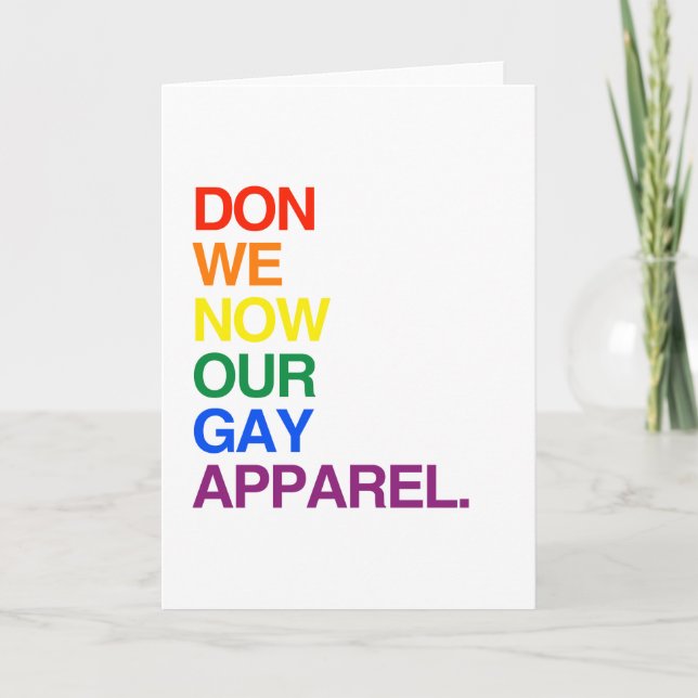 TARJETA AHORA NOSOTROS DON NUESTRA ROPA GAY - .PNG (Anverso)
