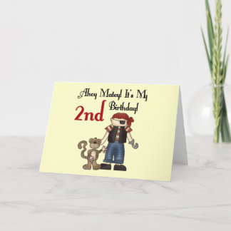 Tarjeta Ahoy Matey Pirate 2nd Birthday tshirts and Gifts