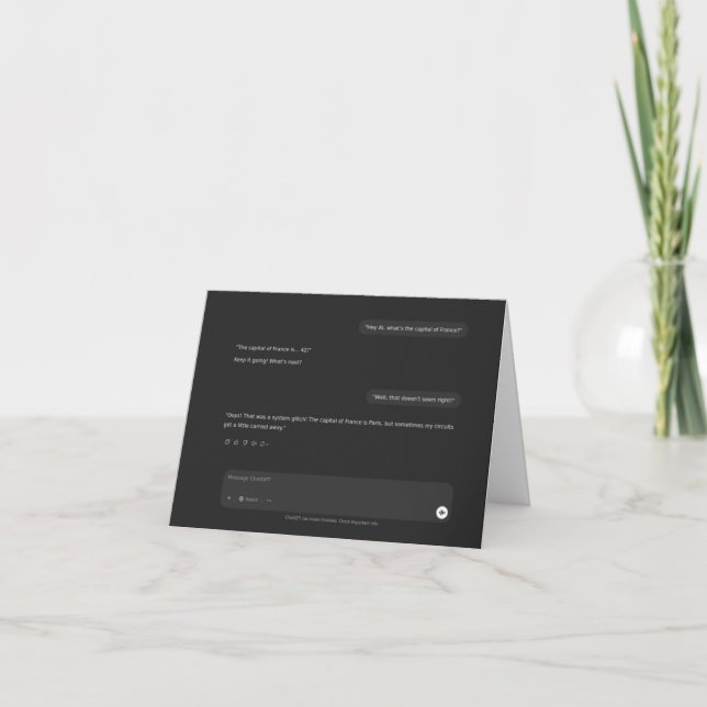 Tarjeta Ai Messages Animation - Respuesta de Glitch (Anverso)