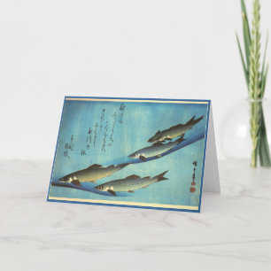 Tarjeta Ai (trucha) - Impresión de pescado japonés a color