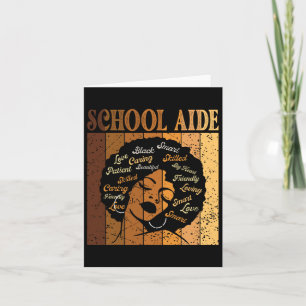Tarjeta Aide escolar afroamericanas hist negro