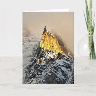 Tarjeta Aiguille des Deux Aigles amanecer, Chamonix