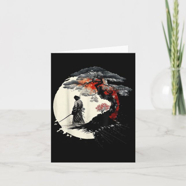 Tarjeta Aikido De Arte Japonés Árbol De Vida Arte De Paz D (Anverso)