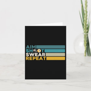 Tarjeta Aim Shoot Swear Repeat Pool Billiards Player Snook