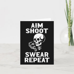 Tarjeta Aim Shoot Swear Repetir 8 Ball Billiard Pool Playe