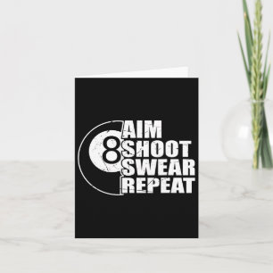 Tarjeta Aim Shoot Swear Repetir 8 Ball Pool Billiards Play
