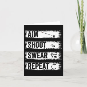 Tarjeta Aim Shoot Swear Repetir Funny Billiards 8 ball Poo